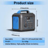 300W Portable Power Station,296Wh 80000Mah Backup Lithium Battery,Solar Generator For Home And Outdoor Emergency Power Outage,Solar Panel Is Not Included