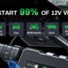 4000A Emergency Starting Power Supply 12V Portable Car Battery Jump Starter With 18W Fast Charge For 10L Gasoline And 8L Diesel Engines With LED Light Jump Starter Cable And EVA Storage Box