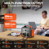 300W Portable Power Station, 296Wh Backup Lithium Battery, Solar Generator For Outdoors Camping Travel Hunting Blackout ,60W Solar Panel Is Included
