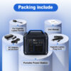 300W Portable Power Station,296Wh 80000Mah Backup Lithium Battery,Solar Generator For Home And Outdoor Emergency Power Outage,Solar Panel Is Not Included