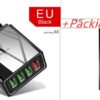 Illuminated 4USB Mobile Phone Charger 3A Charging Head