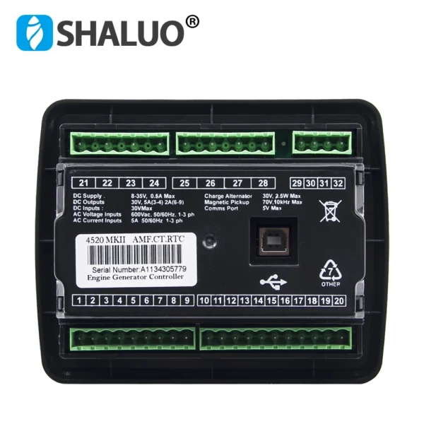 SHALUO 4520 Generator Controller compatible With DSE4520 mkii Original AMF Auto Mains Failure Control Panel